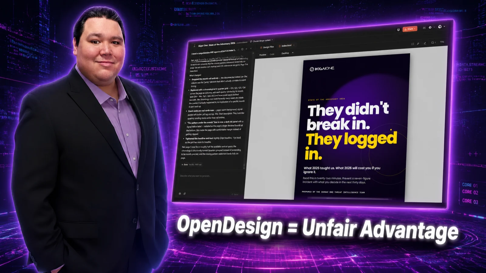 The promo Anthony made in Open Design and sent over
